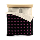 Microfiber Duvet Cover | Pink Leaves