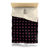 Microfiber Duvet Cover | Pink Leaves