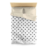 Microfiber Duvet Cover | Black Leaves