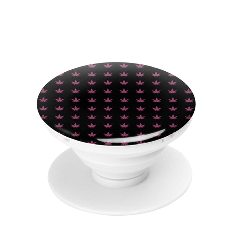Collapsible Cell Phone Stand | Pink Leaves