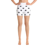 Yoga Shorts | Black Leaves