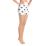 Yoga Shorts | Black Leaves