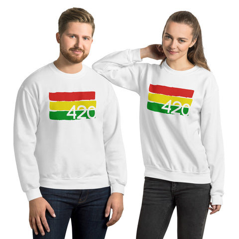 Unisex Sweatshirt | 420 Rasta Flag