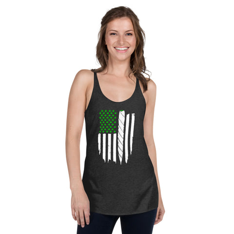 Women's Racerback Tank | Grass Flag