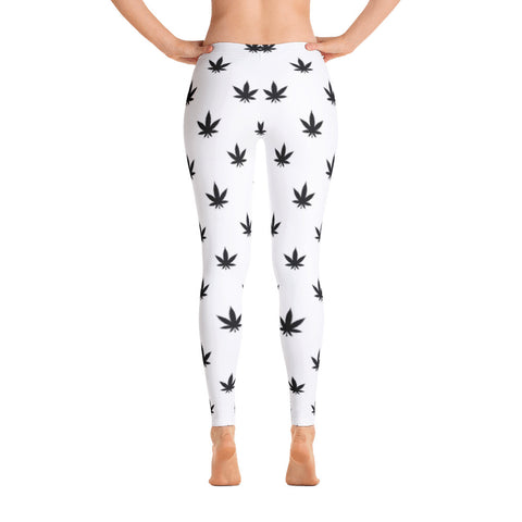 Leggings | Small Black Leaves