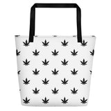 Beach Bag | Black Leaves