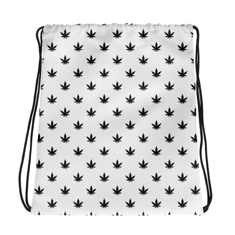 Drawstring Bag | Black Leaves