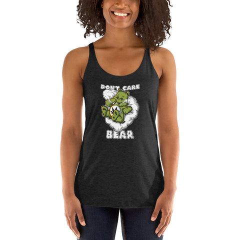 Women's Racerback Tank | Don't Care Bear