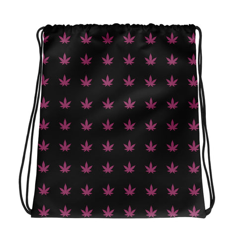 Drawstring Bag | Pink Leaves
