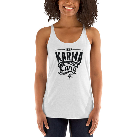 Women's Racerback Tank | Keep Karma